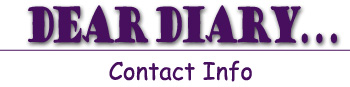 Dear Diary Contact Info